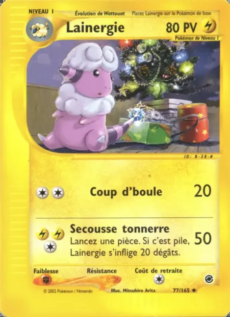 Lainergie, carte Pokémon EX 77 — extension Expedition