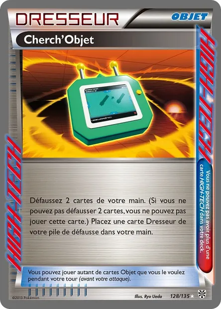Cherch’Objet, carte Pokémon PLS 128 — extension Tempète Plasma