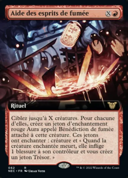 Aide des esprits de fumée, carte Magic NEC 62 — extension Neon Dynasty Commander