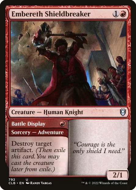 Embereth Shieldbreaker // Battle Display, Magic card CLB 792 — Commander Legends: Battle for Baldur's Gate set