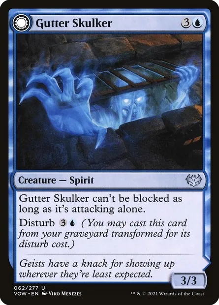 Gutter Skulker // Gutter Shortcut, Magic card VOW 62 — Innistrad: Crimson Vow set