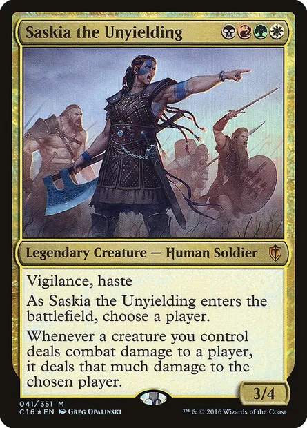 Saskia the Unyielding, Magic card C16 41 — Commander 2016 set