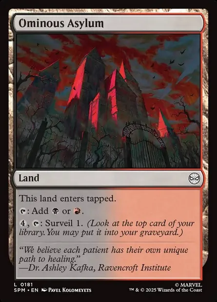 Ominous Asylum, Magic card SPM 181 — Marvel's Spider-Man set