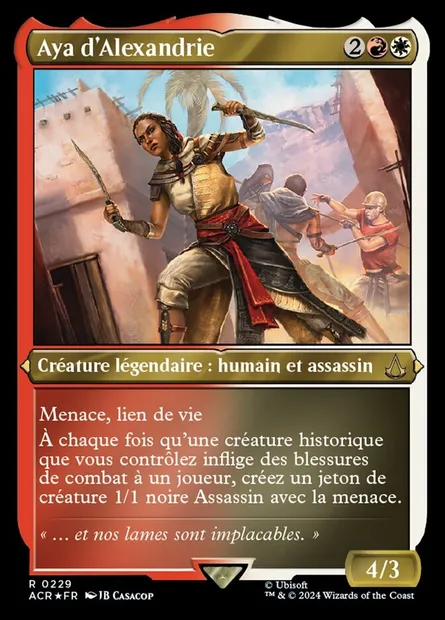 Aya d'Alexandrie, carte Magic ACR 229 — extension Assassin's Creed