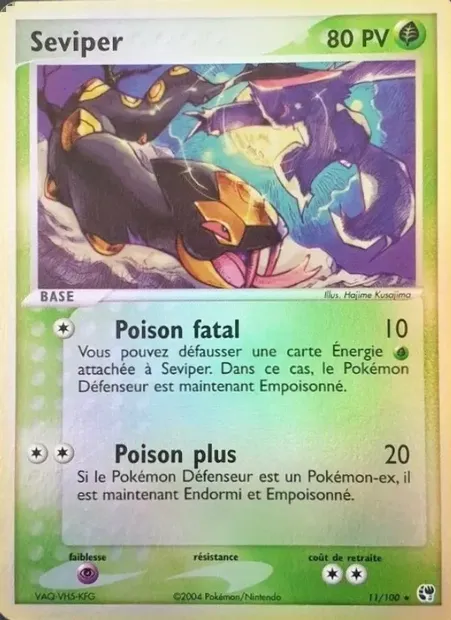 Séviper, carte Pokémon SS 11 — extension EX Tempête de sable