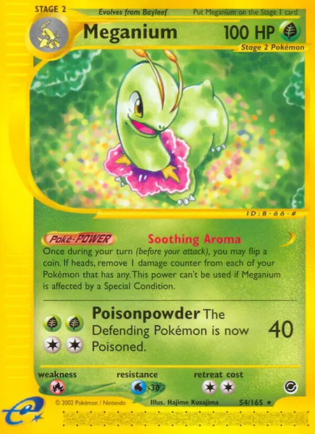 Meganium, Pokémon card EX 54 — Expedition Base Set set