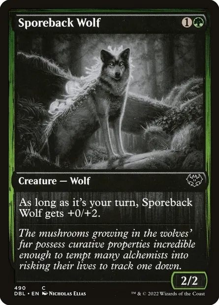 Sporeback Wolf, Magic card DBL 490 — Innistrad: Double Feature set