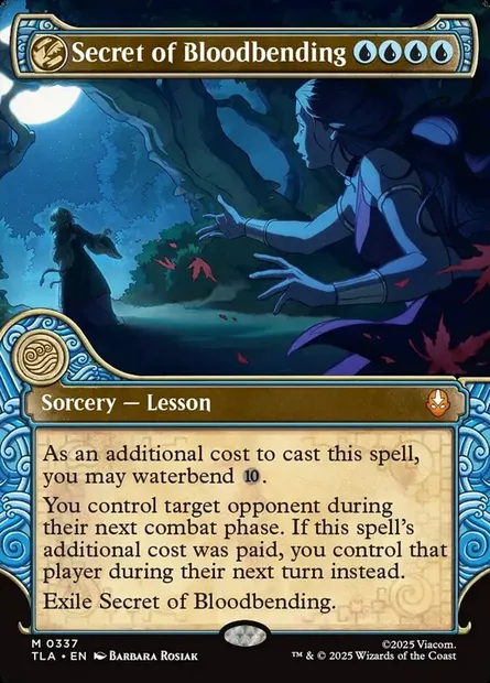 Secret de la maîtrise du Sang, carte Magic TLA 337 — extension Avatar: The Last Airbender