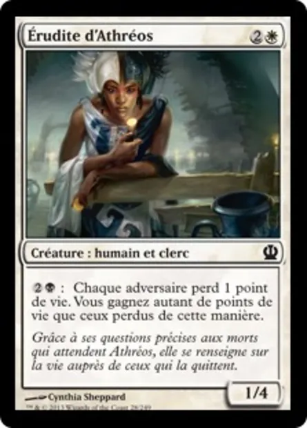 Érudite d'Athréos, carte Magic THS 28 — extension Theros