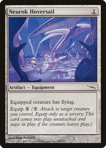 Neurok Hoversail, Magic card MRD 218 — Mirrodin set