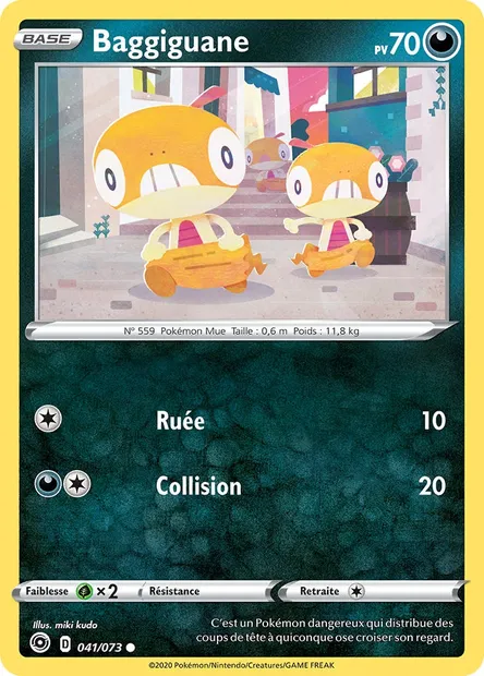 Baggiguane, carte Pokémon CPA 41 — extension La Voie du Maître