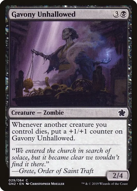 Anathème de Gavonie, carte Magic GN2 29 — extension Game Night 2019