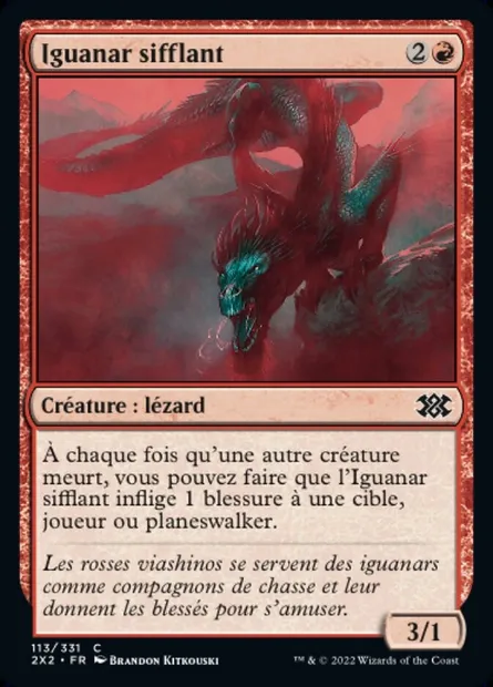 Iguanar sifflant, carte Magic 2X2 113 — extension Double Masters 2022