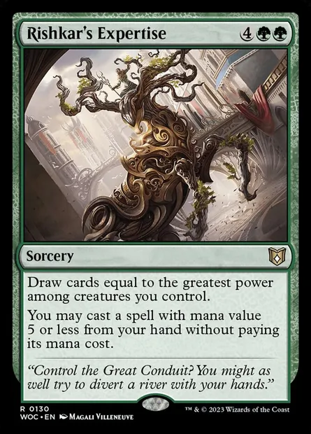 Rishkar's Expertise, Magic card WOC 130 — Wilds of Eldraine Commander set