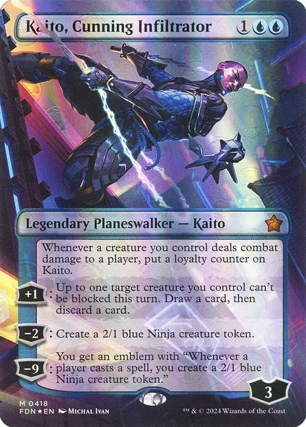 Kaito, Cunning Infiltrator, Magic card FDN 418 — Foundations set