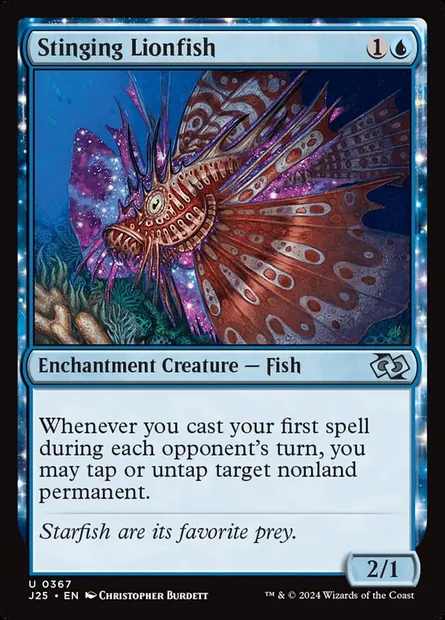 Stinging Lionfish, Magic card J25 367 — Foundations Jumpstart set