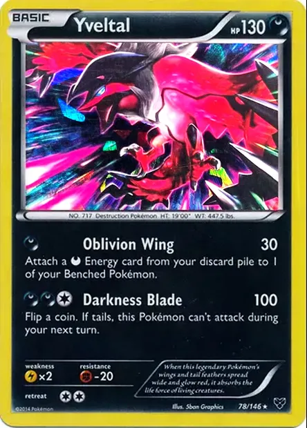 Yveltal, Pokémon card TDX 078-3 — Theme Deck & Blisters Exclusives set