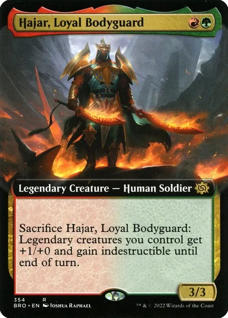 Hajar, Loyal Bodyguard, Magic card BRO 354 — The Brothers' War set