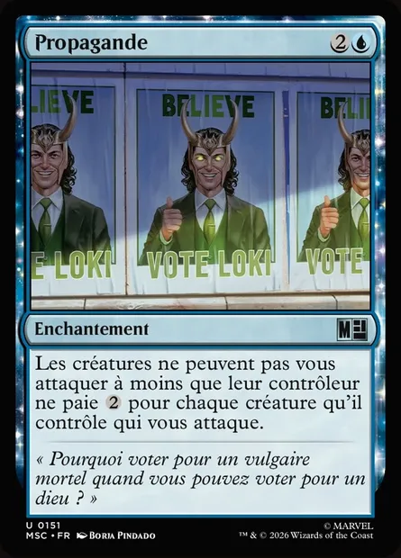 Propagande, carte Magic MSC 151 — extension Marvel Super Heroes Commander