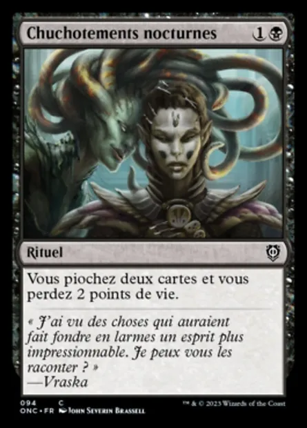 Chuchotements nocturnes, carte Magic ONC 94 — extension Phyrexia: All Will Be One Commander