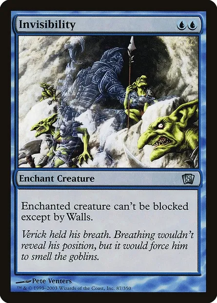 Invisibility, Magic card 8ED 87★ — Eighth Edition set