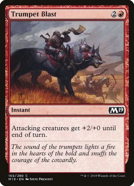 Trumpet Blast, Magic card M19 165 — Core Set 2019 set