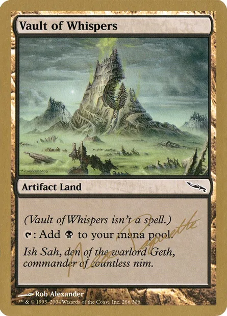 Caveau des chuchotements, carte Magic WC04 ap286 — extension World Championship Decks 2004