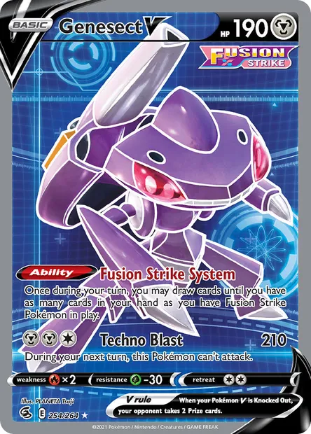 Genesect V, Pokémon card FST 254 — Fusion Strike set