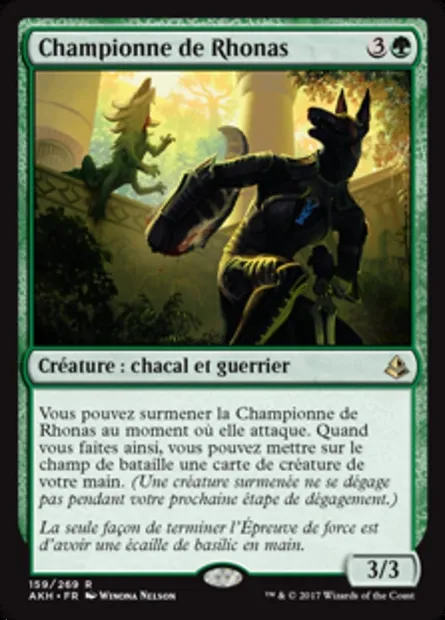 Championne de Rhonas, carte Magic AKH 159 — extension Amonkhet