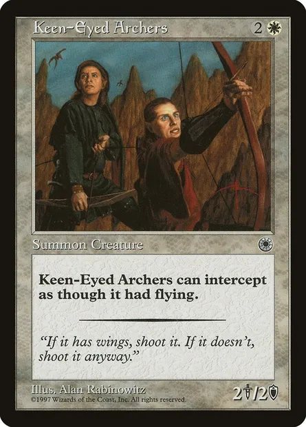 Keen-Eyed Archers, Magic card POR 19 — Portal set