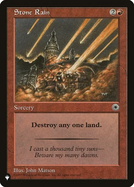 Stone Rain, Magic card PLST POR-151 — The List set