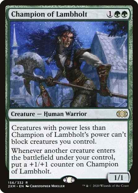 Champion of Lambholt, Magic card 2XM 156 — Double Masters set