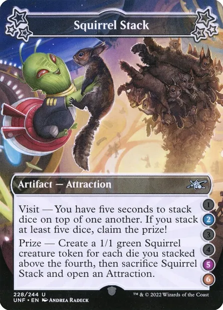 Squirrel Stack, Magic card UNF 228c — Unfinity set