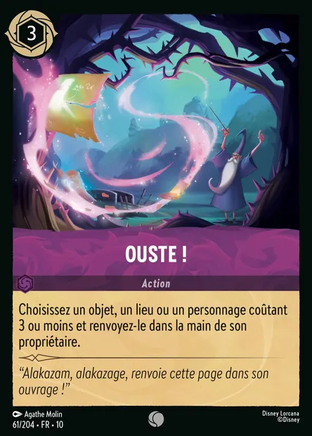 Ouste !, carte Disney Lorcana CH10-061 — extension Lueurs dans les Profondeurs
