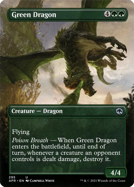 Green Dragon, Magic card AFR 295 — Adventures in the Forgotten Realms set