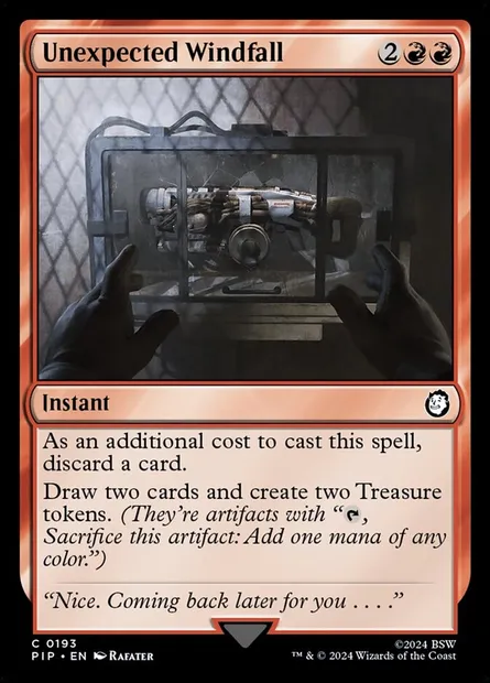 Unexpected Windfall, Magic card PIP 193 — Fallout set