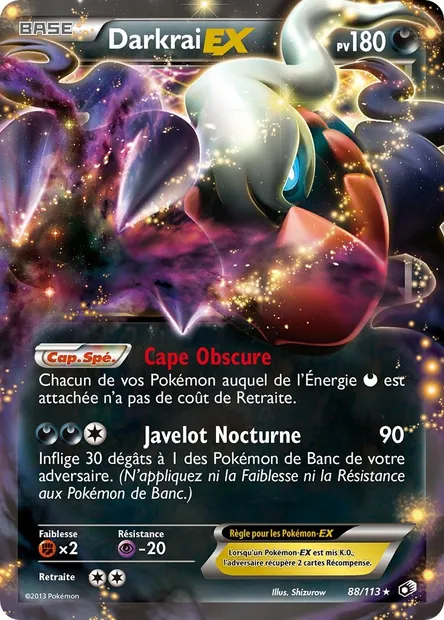 Darkrai-EX, carte Pokémon LTR 88 — extension Legendary Treasures
