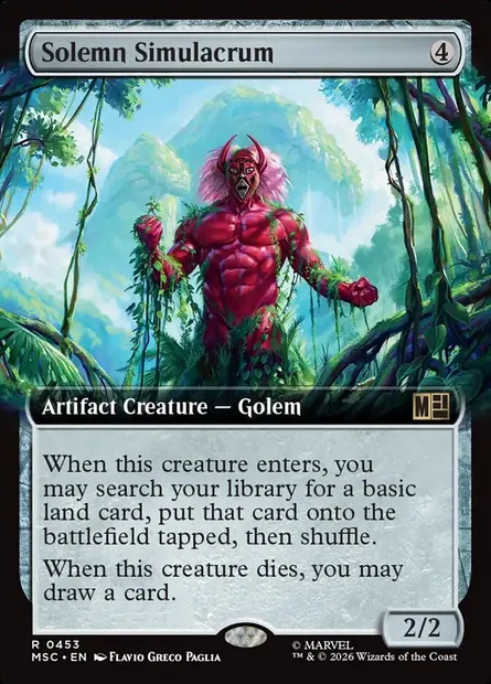 Solemn Simulacrum, Magic card MSC 453 — Marvel Super Heroes Commander set