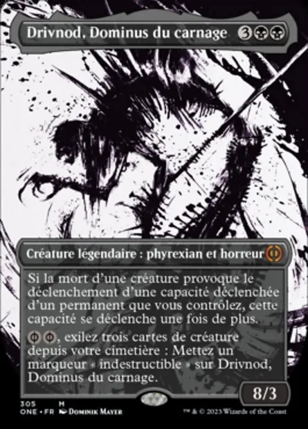 Drivnod, Dominus du carnage, carte Magic ONE 305 — extension Tous Phyrexians