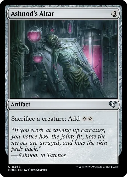 Autel d'Ashnod, carte Magic CMM 368 — extension Commander Masters