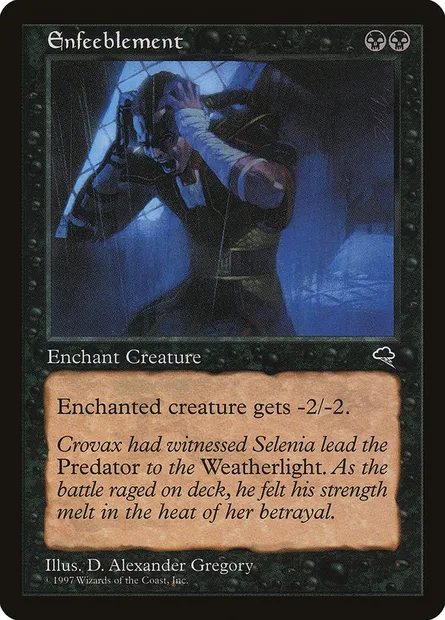 Enfeeblement, Magic card TMP 133 — Tempest set