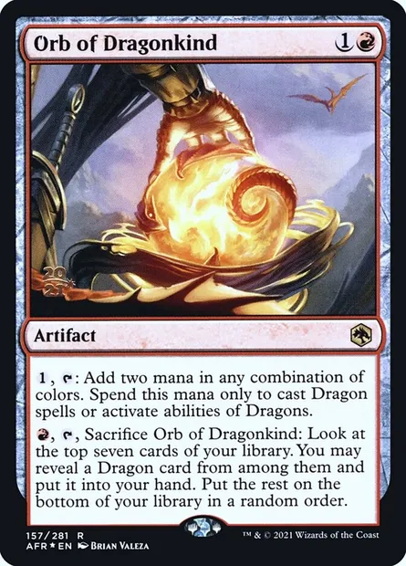 Orb of Dragonkind, Magic card PAFR 157s — Adventures in the Forgotten Realms Promos set