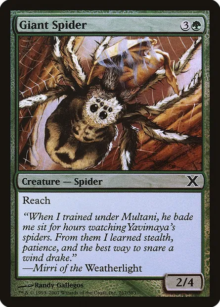 Giant Spider, Magic card 10E 267★ — Tenth Edition set