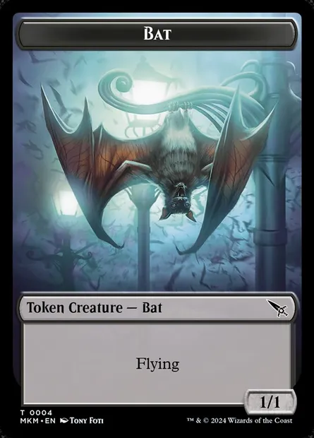 Bat, carte Magic TMKM 4 — extension Murders at Karlov Manor Tokens