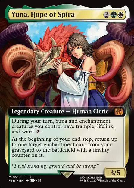 Yuna, Hope of Spira, Magic card FIN 517 — Final Fantasy set