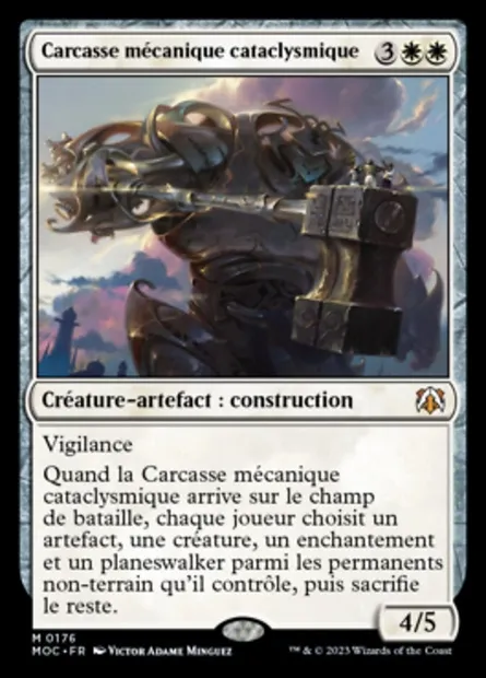 Carcasse mécanique cataclysmique, carte Magic MOC 176 — extension March of the Machine Commander