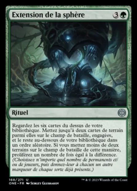 Extension de la sphère, carte Magic ONE 168 — extension Tous Phyrexians