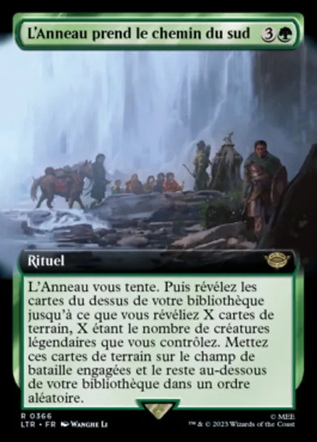 L'Anneau prend le chemin du sud, carte Magic LTR 366 — extension Le Seigneur des Anneaux : chroniques de la Terre du Milieu