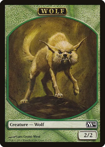Wolf, Magic card TM14 11 — Magic 2014 Tokens set