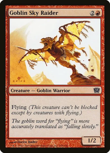Goblin Sky Raider, Magic card 9ED 195★ — Ninth Edition set